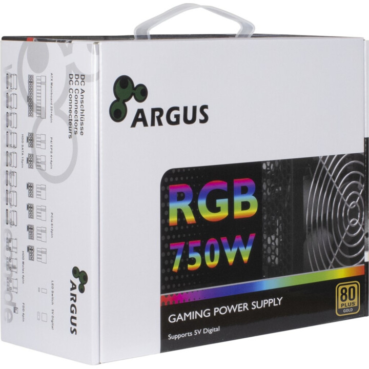 Inter-Tech Argus RGB-750W CM II 80 Gold 750W Power Supply