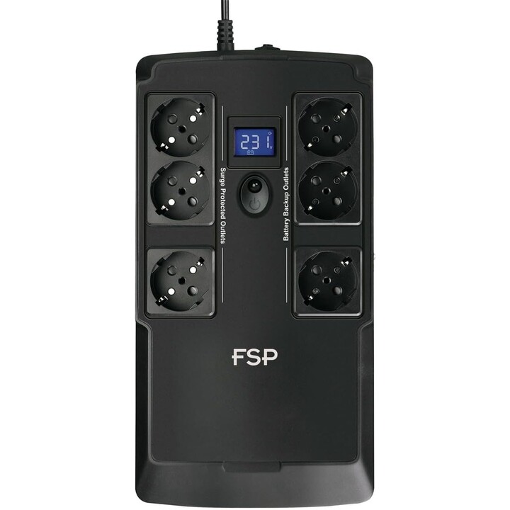 FSP NanoFit 800 800VA 480W RJ45 LCD 6xSCHUKO
