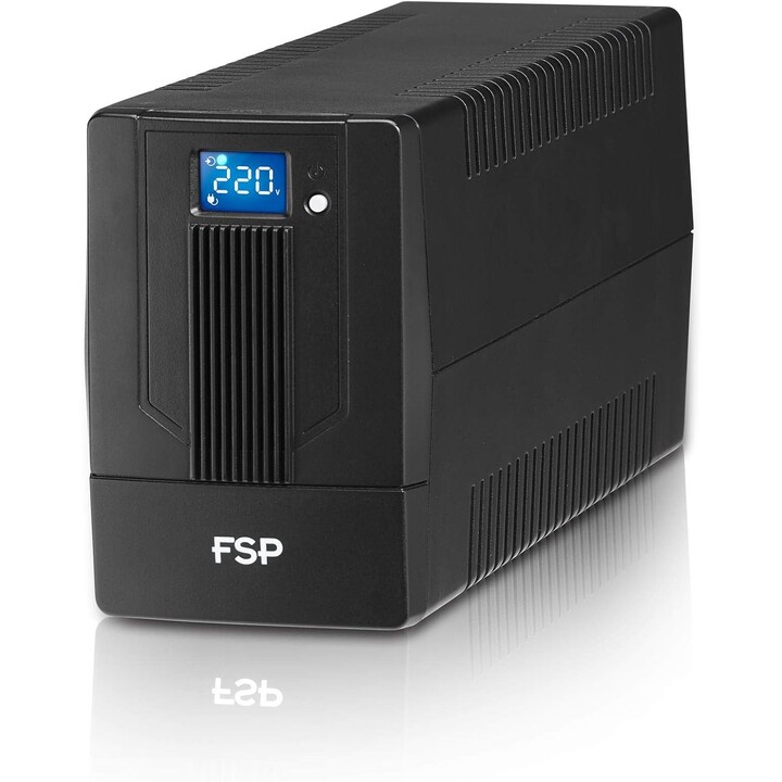 Onduleur tour interactif FSP iFP2000 2 000 VA 1 200 W 2 x SCHUKO 2 x IEC 2 x 12 V/9 AH LCD