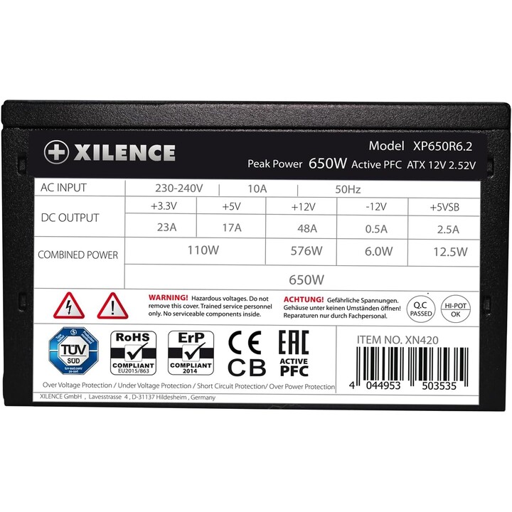 650W Xilence Performance C+ XP650R6.2