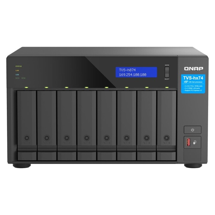 QNAP TVS-H874X-I9-64G NAS QuTS hero a 8 bay Intel Core i9-12900 16 core 64GB di RAM