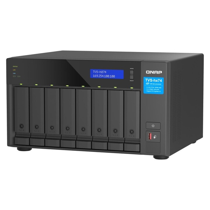 QNAP TVS-H874X-I9-64G 8-Bay QuTS Hero NAS Intel Core i9-12900 16-Core 64GB RAM