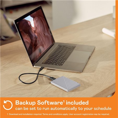 Disque dur externe portable WD My Passport Ultra Mac 5 To Argent USB-C/USB 3.0 6,4 cm 2,5 pouces Finition métallique RTL