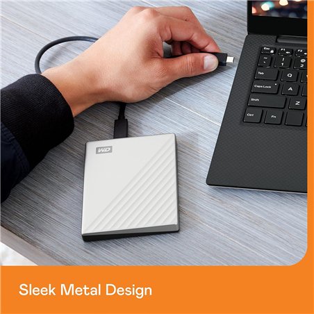Disque dur externe portable WD My Passport Ultra Mac 5 To Argent USB-C/USB 3.0 6,4 cm 2,5 pouces Finition métallique RTL