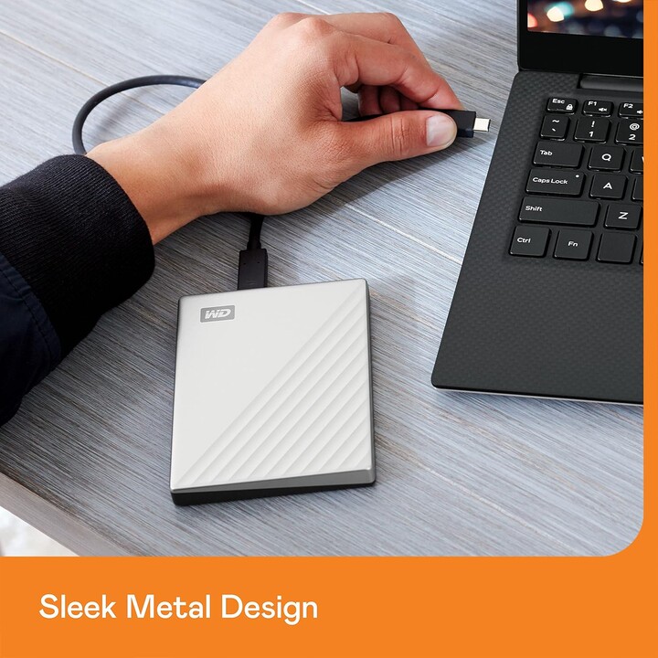 2,5" WD My Passport Ultra 4TB Silver USB-C/USB3.0 HDD 6,4cm 2,5Zoll Metal finish RTL portable extern