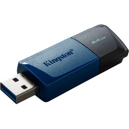 Chiavetta USB 3.2 da 64GB Kingston DataTraveler Exodia M confezione da 2 nera/blu