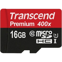 SCHEDA 16GB Transcend MicroSDHC 10 MB/s