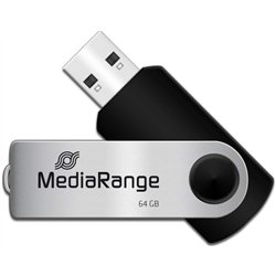 Clé USB 64 Go USB 2.0 MEDIARANGE Noir