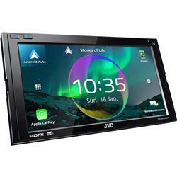 JVC KW-M875DBW-6.8 \ "ricevitore AV multimediale con carplay wireless e Android Auto 4x50W, DAB+/FM, Bluetooth, 3 x 4V pre-outs,