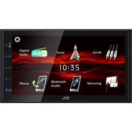 JVC KW-M180DBT 17,3cm 6.8" Digital AV Multimedia-Empfänger mit Schnellstart und USB-Android 4x45W, DSP, DAB+/FM, BT, 3 x 2V-Vo