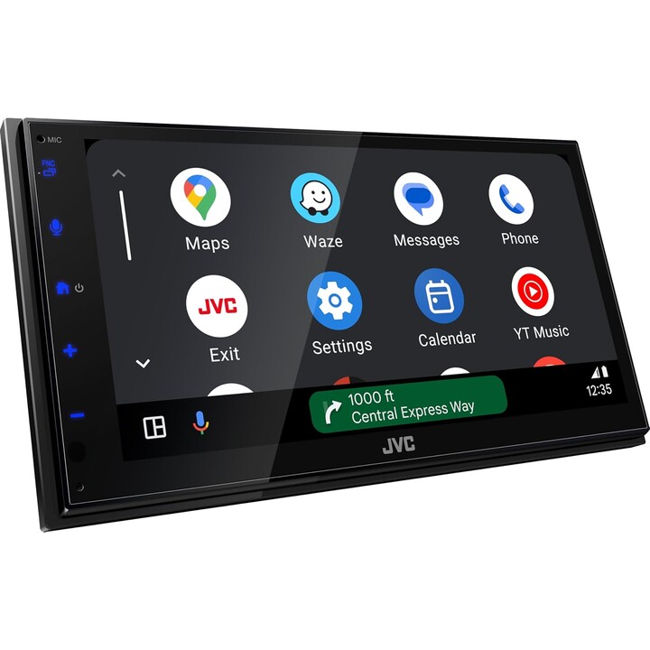 JVC KW-M595DBT 17,3 cm WSVGA 1024 x 600 px Moniceiver Dab+/FM, CarPlay, Android Auto, Apple & Android, USB, Bluetooth, painel Tá