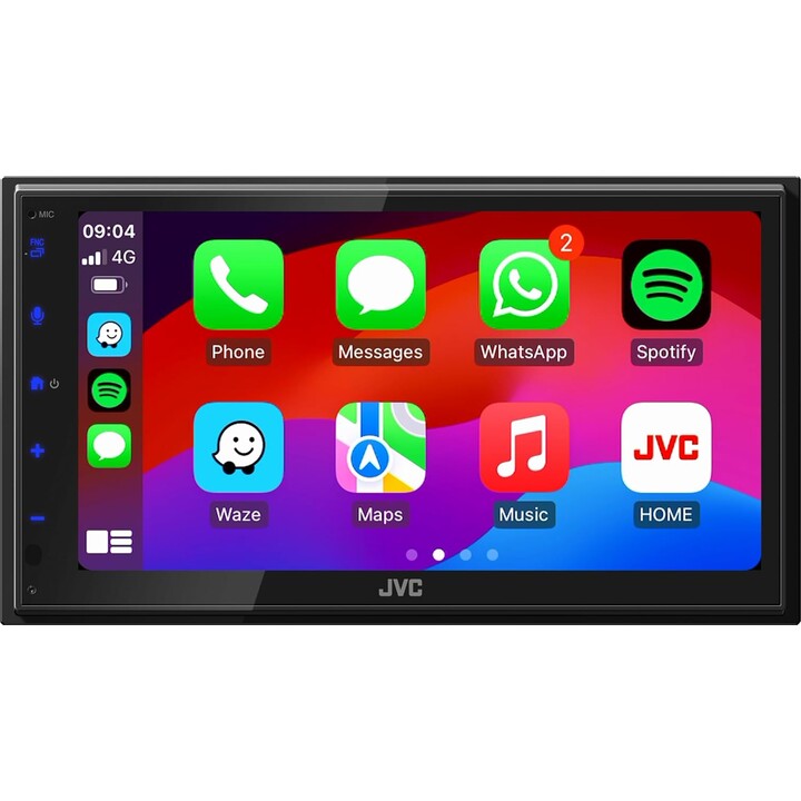JVC KW-M595DBT 17,3 cm WSVGA 1024 x 600 px Moniceiver Dab+/FM, CarPlay, Android Auto, Apple & Android, USB, Bluetooth, painel Tá