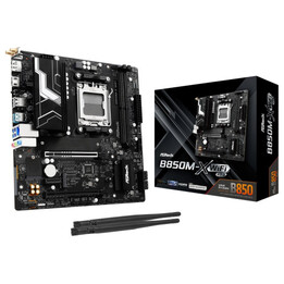 Asrock B850m-x Wifi R2.0-Karte, AMD, AM5, B850, 2 DDR5, 128GB, 1 HDMI + 1 DP, 4 SATA3, 2,5 GB LAN, WLAN 6E + BT5.2, 5 USB 3.2 +