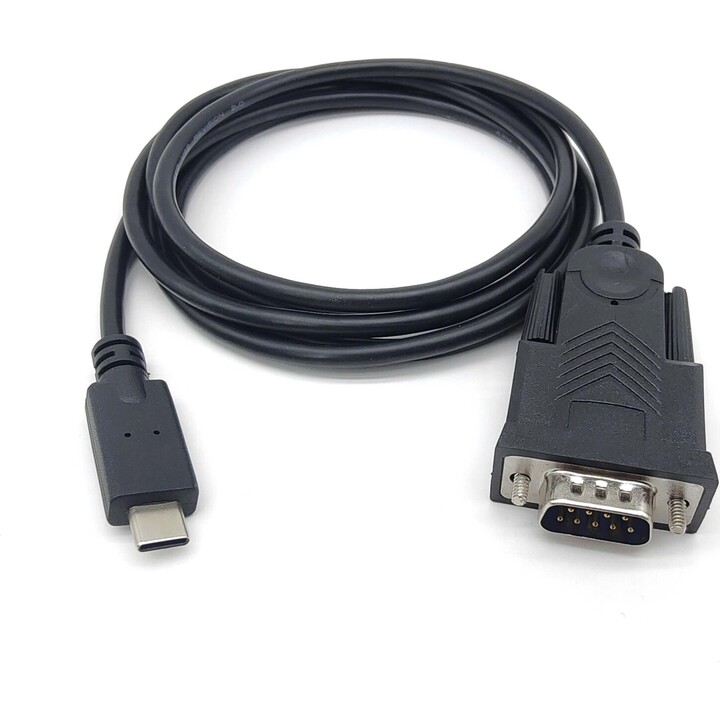 EQUIP 133392 Cabo USB-C para série RS232-DB9 macho/macho 1,5 m preto