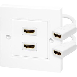 Logilink HDMI Adapter. wall socket. 2-port. white