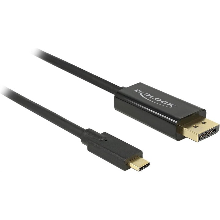 Câble adaptateur DDeLock DisplayPort 1.2 - USB-C (ST-ST) 1 m 4K 60 Hz Noir