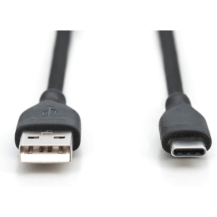 Câble de charge Digitus USB-A - USB-C 2.0 (ST-ST) 2 m, silicone, 60 W, noir
