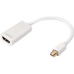 Adaptador Logilink Mini DisplayPort para HDMI. 0,15 m. branco
