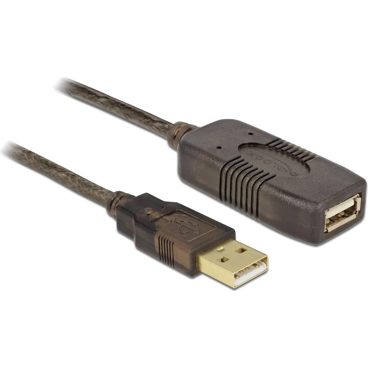 DeLock USB 2.0 (ST-BU) 10m Verlängerungskabel Schwarz