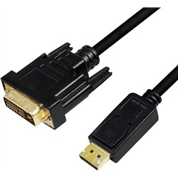 Logilink DisplayPort-Kabel DP 1.2 zu DVI 1.2 2,0m schwarz