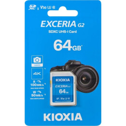 Carte Kioxia SD-Card Exceria 64 Go Gen 2.