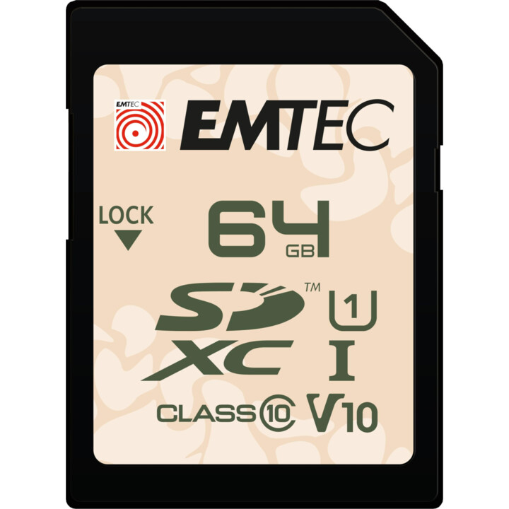 Carta EMTEC 64GB UHS-I U1 V10 Outdoor