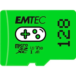 Cartão Emtec m128GB UHS-I U3 V30 A1 Gaming Verde