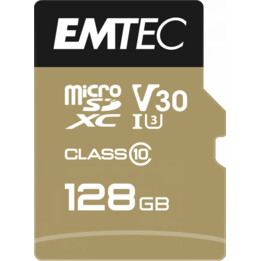 Cartão EMTEC M128GB UHS-I U3 V30 A1 Speedin Pro + Adaptador