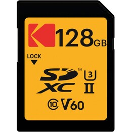 Tarjeta Kodak 128GB UHS-II U3 ​​V60 Ultra Pro