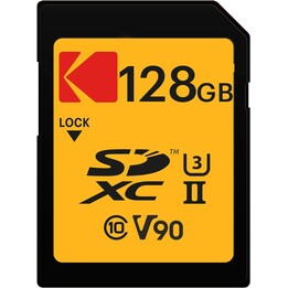 Carte Kodak 128 Go UHS-II U3 ​​V90 Ultra Pro