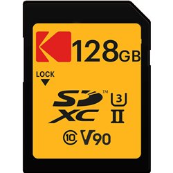 Carte Kodak 128 Go UHS-II U3 ​​V90 Ultra Pro
