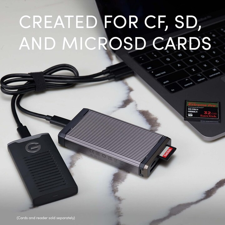 Lector de tarjetas SANDISK Professional PRO-READER de alto rendimiento con múltiples ranuras USB 3.2 Gen 2