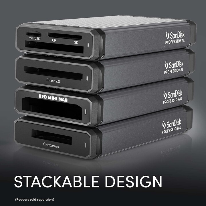 Lector de tarjetas SANDISK Professional PRO-READER de alto rendimiento con múltiples ranuras USB 3.2 Gen 2