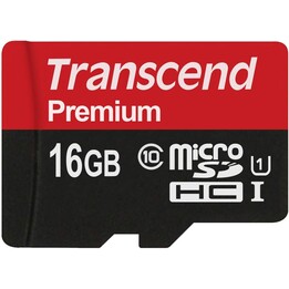 Tarjeta microSD 16GB Trascend SDHC UHS1 con adaptador