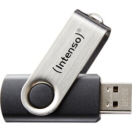 Intenso Basic Line Pen Drive USB 2.0 de 64 GB, negro