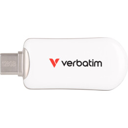 Unidad flash USB-C Verbatim Plectra blanca de 128GB 30229