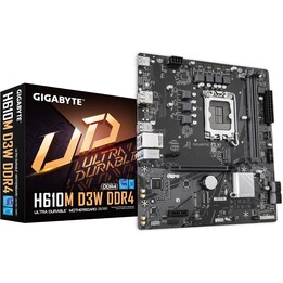 Gigabyte DDR4 H610M D3W, DDR4 3200 MHz, 1xpcie 3.0 M.2, LAN DE 1 GBE, USB 3.2 GEN 1
