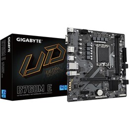 Gigabyte B760M E, prend en charge les processeurs Intel Core de 14e génération, 6 + 1 + 1 phases VRM, jusqu'à 7200MHz DDR5 (OC),