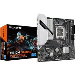 Gigabyte H610M Gaming WF DDR4, suporta Intel Core 14th CPUs, 6+1+1 VRM digital híbrido, até 3200MHz DDR4, 2XPCIE 3.0 M.2, Wi-Fi 