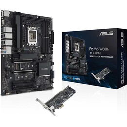 ASUS PRO WS W680-Ace IPMI Intel W680 LGA 1700 ATX Motboard, PCIE 5.0, DDR5, 2 Intel 2,5 GB Ethernet, 3 slot PCIe 4.0 M.2, 2 USB 