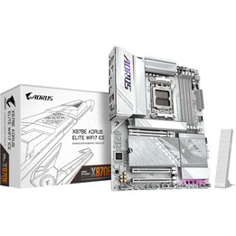 Gigabyte x870e Aorus Elite Wifi7 Ice Board - Supporta CPU AMD Ryzen 9000, 16+2+2 VRM digitali, fino a 8200Hz DDR5 (OC)