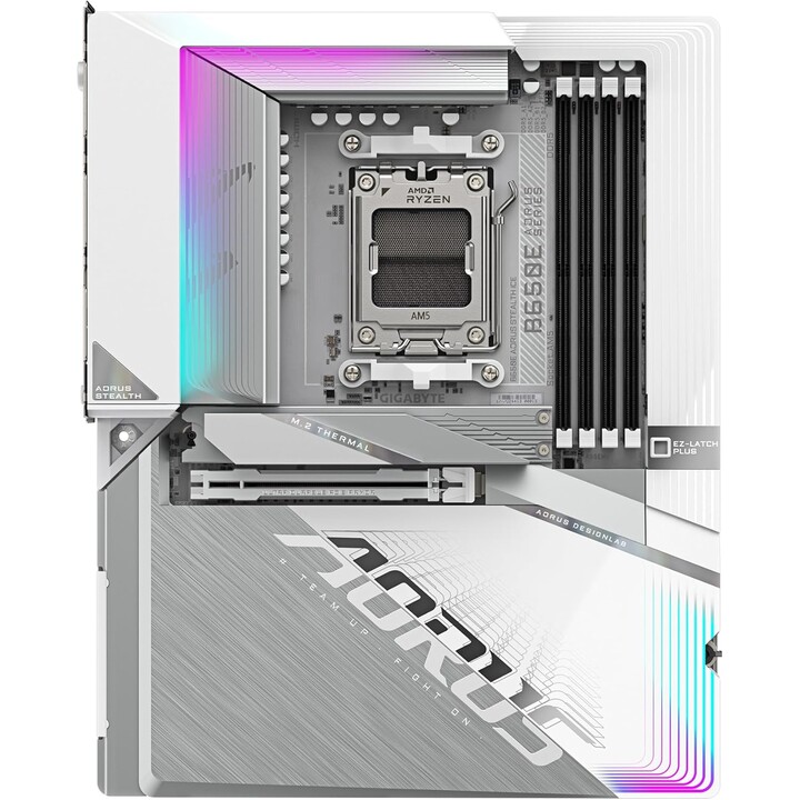 GIGABYTE B650E AORUS STEALTH ICE Motherboard - Supports AMD Ryzen 9000 CPUs- 12+2+2 phases VRM- up to 8000MHz DDR5 (OC)