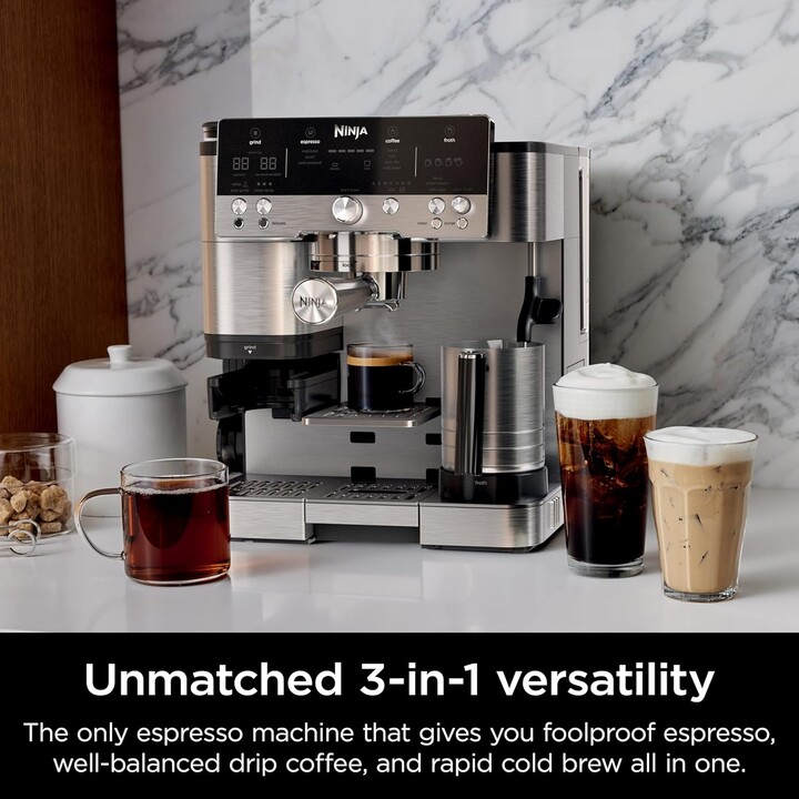 Cafetera espresso 3 en 1 NINJA ES601EU Luxe Premier Plateada