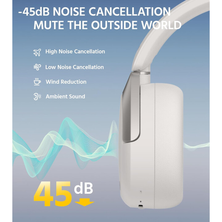 Edifier W830NB ANC Ivory - Bluetooth Headphones