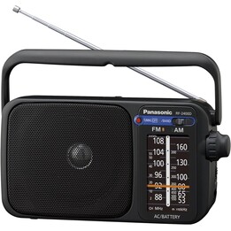 Panasonic RF-2400DEG-K rádio portátil AM/FM com sintonia digital e AFC preto