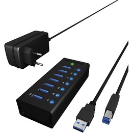 HUB 7Porte. Disponibile con 7 connettori USB 3.0 per laufwerke ICY BOX