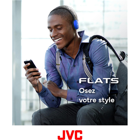 JVC HA-S160M-B Flats pliables et écouteurs compacts bleu