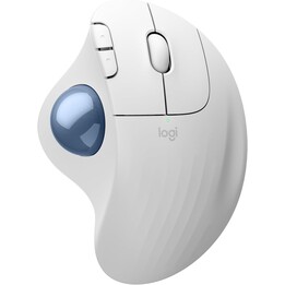 Trackball inalámbrico Logitech ERGO M575S - Blanco roto + Bola azul
