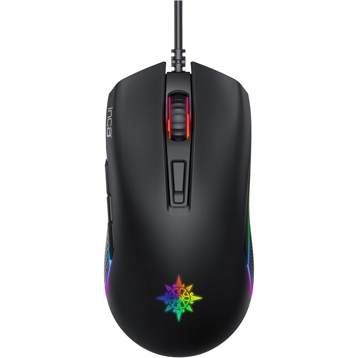 Mouse da gioco INCA IMG-GT14 3600 DPI. RGB. 7 tasti. USB. Software al dettaglio