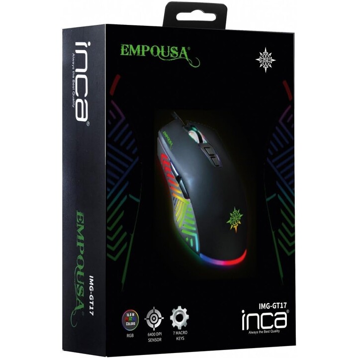 IMG-GT17 PRO PRO Ottico Mouse da gioco 6400 DPI Effetto logo RGB